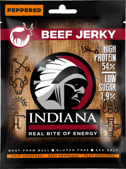 Indiana Jerky Beef Peppered 25g - 10ks