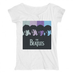 The Beatles - Purple Stripes (Loose Fit Girlie Shirt)