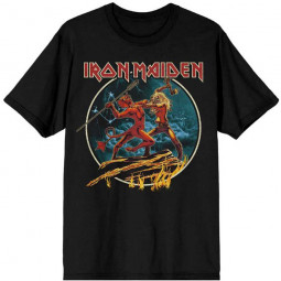 Iron Maiden Unisex T-Shirt: Number of the Beast Run To The Hills Circular