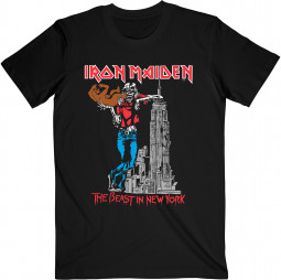 Iron Maiden Unisex T-Shirt: The Beast In New York (Back Print)