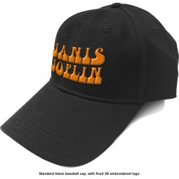 Janis Joplin - Unisex Baseball Cap: Orange Logo