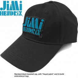 Jimi Hendrix - Unisex Baseball Cap: Blue Stencil Logo