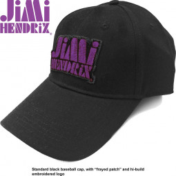 Jimi Hendrix - Unisex Baseball Cap: Purple Stencil Logo