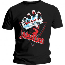 Judas Priest - Unisex T-Shirt: British Steel Hand Triangle