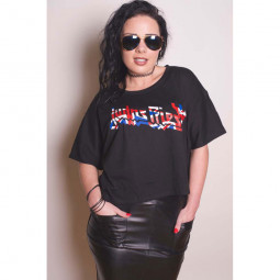 Judas Priest - Ladies T-Shirt: Union (Boxy Style/Glitter Print)