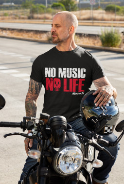 NO MUSIC NO LIFE pánské tričko - černé 2022