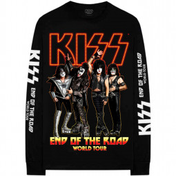 KISS Unisex Long Sleeved T-Shirt: End Of The Road Tour (Back & Sleeve Print