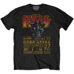 KISS - Unisex T-Shirt: Cobo Arena '76 (Eco-Friendly)