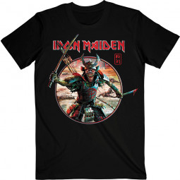 Iron Maiden Unisex T-Shirt: Senjutsu Eddie Warrior Circle (skladem)
