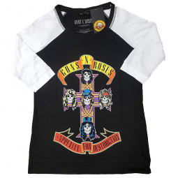 Guns N' Roses - Ladies Raglan T-Shirt: Appetite for Destruction