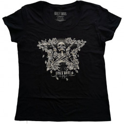 Guns N' Roses - Ladies T-Shirt: Skeleton Guns