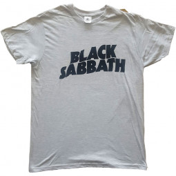 Black Sabbath - Unisex T-Shirt: Black Wavy Logo