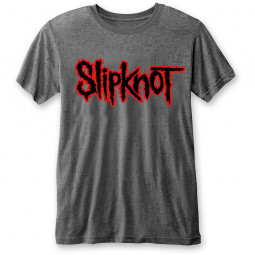SLIPKNOT - UNISEX T-SHIRT: LOGO (BURNOUT)
