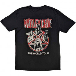 Motley Crue - Unisex T-Shirt: Vintage World Tour Devil