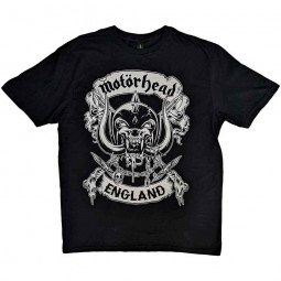 Motorhead - Unisex T-Shirt: Crossed Swords England Crest