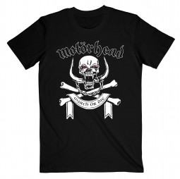Motorhead - Unisex T-Shirt: March or Die Lyrics (Back Print)