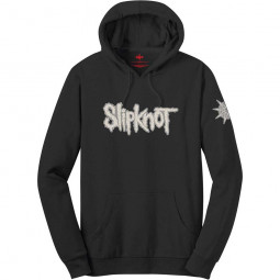 Slipknot - Unisex Pullover Hoodie: Logo & Star (Applique Motifs)