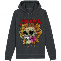 Metallica - Unisex Pullover Hoodie: Skull Flower Washed