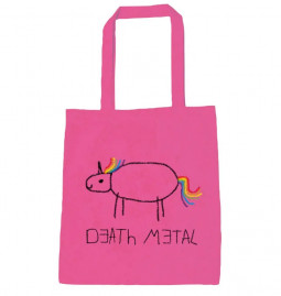 Death metal unicorn - taška - růžová 