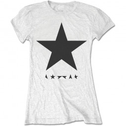 David Bowie - Ladies T-Shirt: Blackstar (on White) - TRIKO