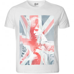 David Bowie - Unisex Sublimation T-Shirt: Union Jack & Sax