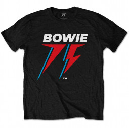 David Bowie - Unisex T-Shirt: 75th Logo