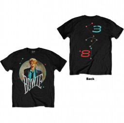 David Bowie - Unisex T-Shirt: Circle Scream (Back Print)