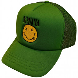 Nirvana Unisex Mesh Back Cap: Logo & Smiley