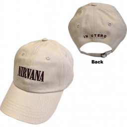 Nirvana - Unisex Baseball Cap: Text Logo in Utero