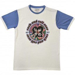 KISS - Unisex Ringer T-Shirt: Rock and Roll Over