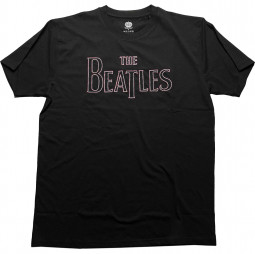 The Beatles - Unisex T-Shirt: Drop T Logo (Embroidered)