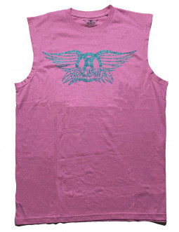 Aerosmith Unisex Embellished Vest T-Shirt: Glitter Print Logo (Glit - TRIKO