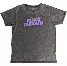 Black Sabbath Unisex T-Shirt: Logo & Daemon (Burnout) - TRIKO