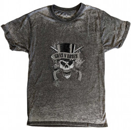 Guns N' Roses Unisex T-Shirt: Faded Skull (Burnout) - TRIKO