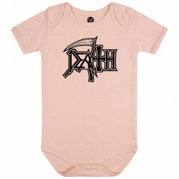 Death (Logo) - Baby bodysuit - pale pink - black