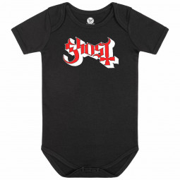 Ghost (Logo) - Baby bodysuit - black - red/white