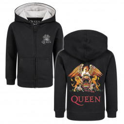 Queen (Crest) - Kids zip-hoody - black - multicolour - mikina