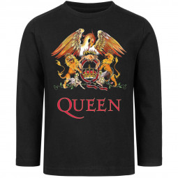 Queen (Crest) - Kids longsleeve - black - multicolour