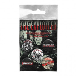 THE EXPLOITED BUTTON BADGE SET 1 (PLACKY)