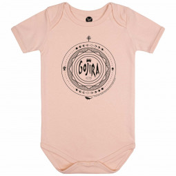 Gojira (Moon Phases) - Baby bodysuit - pale pink - black