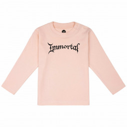 Immortal (Logo) - Baby longsleeve - pale pink - black