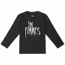 In Flames (Logo) - Baby Longsleeve - schwarz - weiß