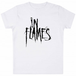 In Flames (Logo) - Baby T-Shirt - weiß - schwarz