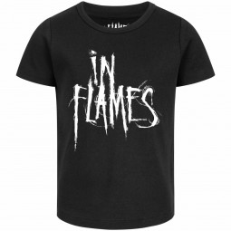 In Flames (Logo) - Girly shirt - black - white
