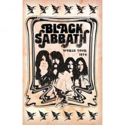 BLACK SABBATH - WORLD TOUR 1978 - TEXTILNÍ PLAKÁT