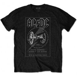 AC/DC - FOR THOSE ABOUT THE ROCK (MONOCHROME) (BACK PRINT) - TRIKO