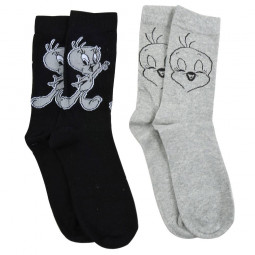 Looney Tunes Socks 2-Pack Tweety Size L