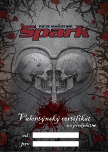 Certifikát předplatné Spark Valentýn lebky